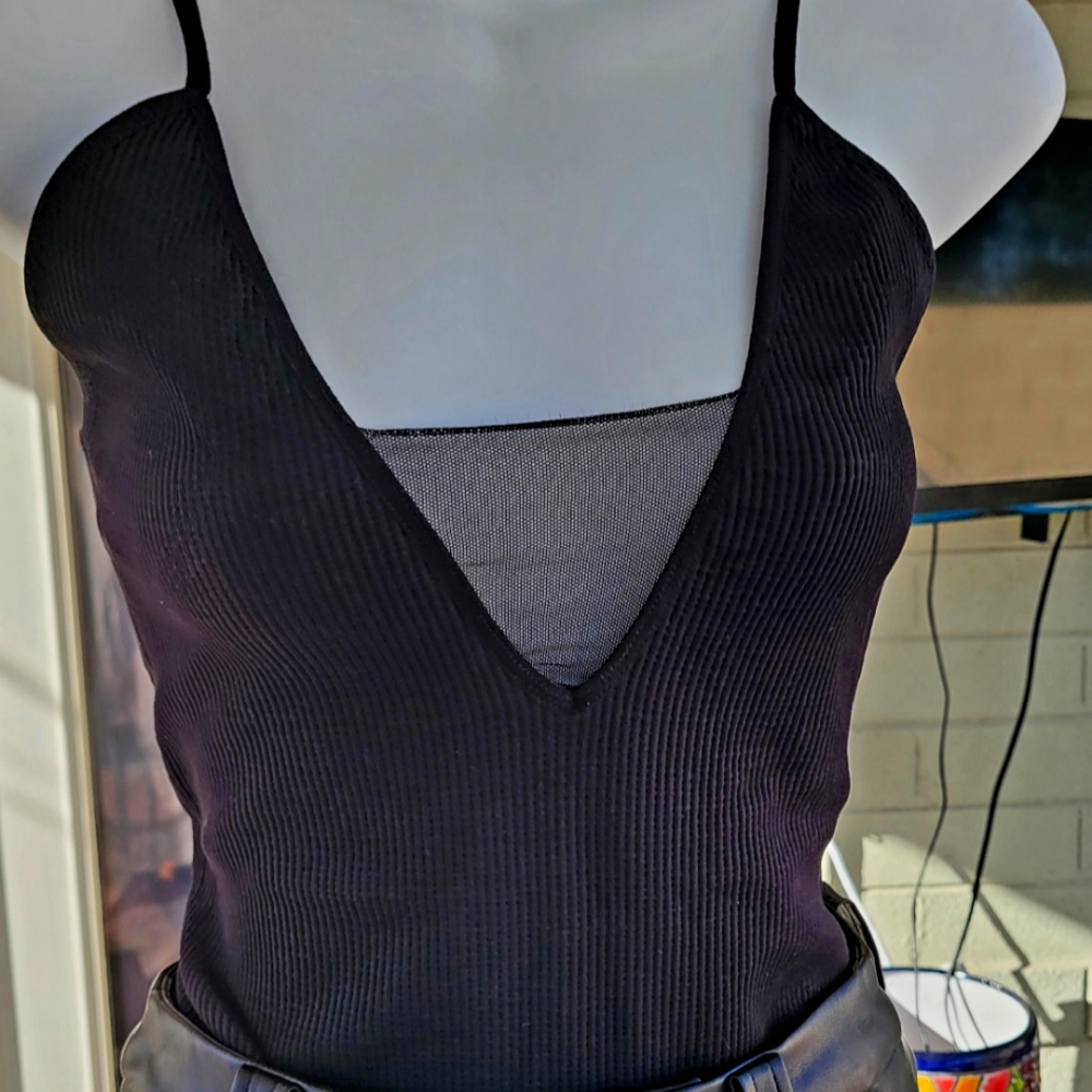 Intimately, Free People Black Sleeveless, Med Top